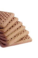 Cookies on white background