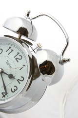 alarm clock isolated on the white