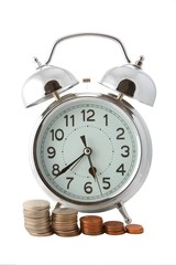 alarm clock isolated on the white