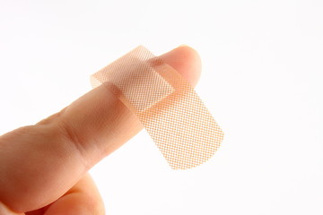 Band-aid on finger