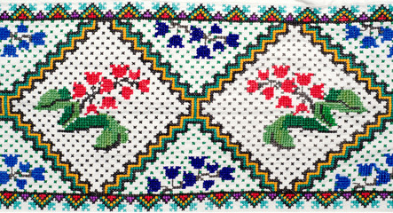 ukrainian embroidered good by cross-stitch pattern