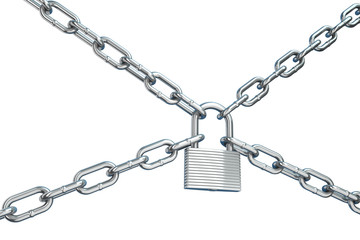 Fototapeta na wymiar lock on a chain