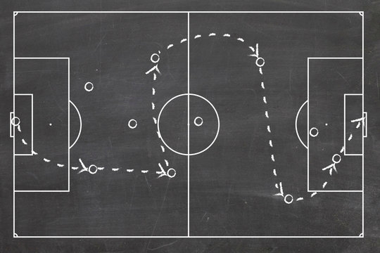 strategy or tactic plan of football or soccer