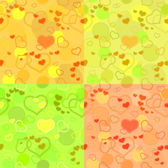 Love seamless pattern   with  hearts