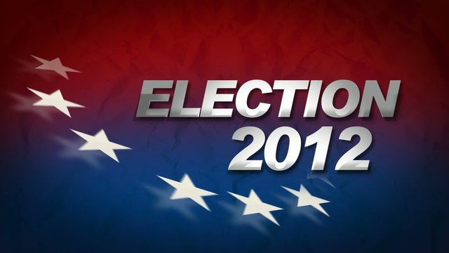 Election présidentielle 2012 animation fond rouge bleu