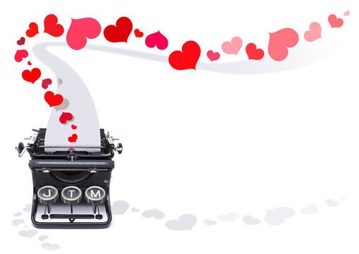 Machine &agrave; &eacute;crire "je t'aime"