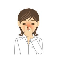 シャツ女性 B 表情3 臭い