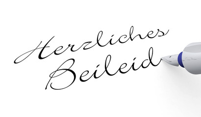 Stift Konzept - Herzliches Beileid