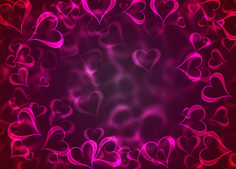 valentines card with many colorful hearts