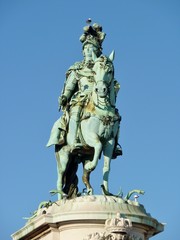 Statue of Don Pedro IV in Lisbon in Portugal