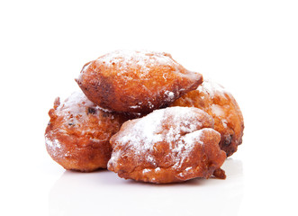 Pile of Dutch donut also known as oliebollen