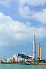 Fototapeta na wymiar Coal fired electric power plant