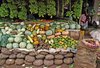 Karunagapally, Kerala - mercato di strada