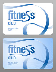 Fitness club membership card design template