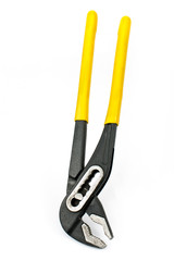 Adjustable wrench with a yellow handle