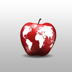 Apple as a planet Earth model