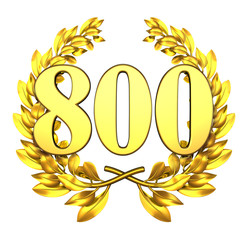 800 eighthundred number laurel wreath