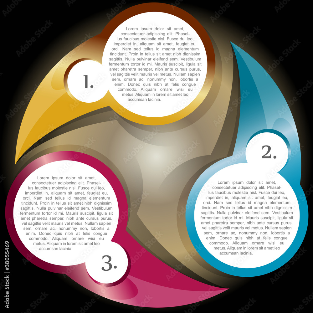 Leinwandbilder Vector color chart background with three levels