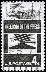 Obraz premium USA - CIRCA 1958 Freedom of Press