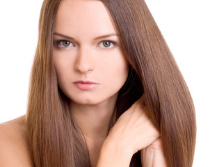 Naklejka premium Long Hair Beauty