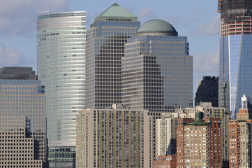 Manhattan, gesehen vom Hudson River, New York, USA