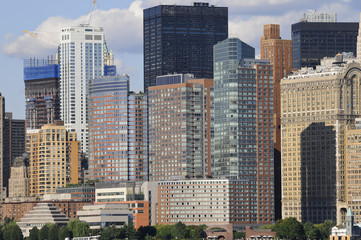 Manhattan, gesehen vom Hudson River, New York, USA