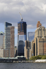 Manhattan, gesehen vom Hudson River, New York, USA