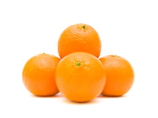 Fototapeta na wymiar tangerines on white close-up