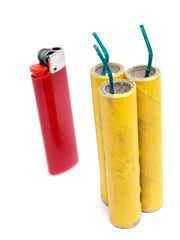 Firecrackers and lighter