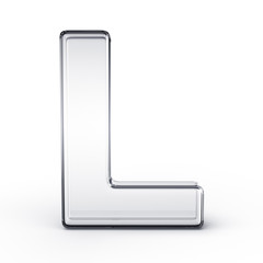 The letter L in glass