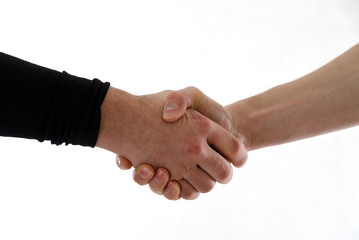 Friends handshake