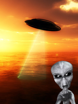 UFO With Angry Alien