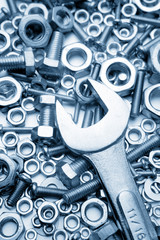 Spanner wrench on nuts and bolts