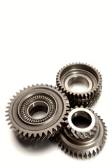 Three steel cog gears