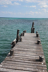 pontile di legno a cancun
