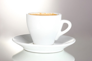 cup of coffee sugar isolated on white