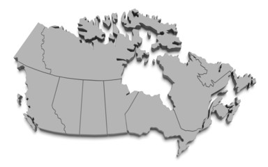 Canada map on white
