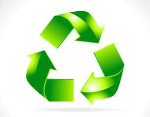 Obraz premium abstract 3d recycle icon