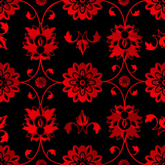 Red floral background