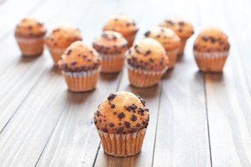 Merienda de magdalenas con chocolate