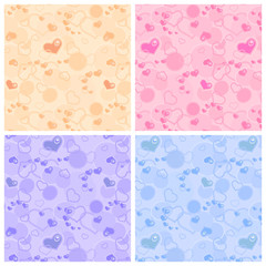Love seamless pattern   with  hearts