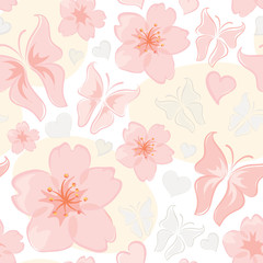 Pattern -- flower & butterfly