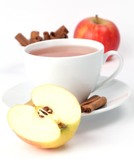 Apple tea with cinnamon