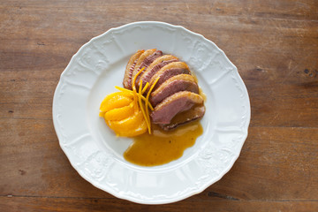 petto d'anatra all'arancia