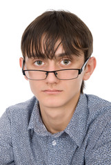Fototapeta premium Attractive young man wearing glasses