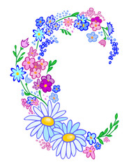 Illustration of abstract floral background