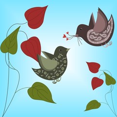 Birds in love