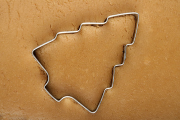 dough and cookie cutter