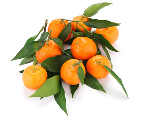 Clementine con foglie