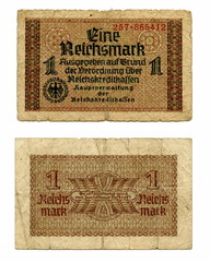 Vintage money - German 1 Occupation Reichsmark